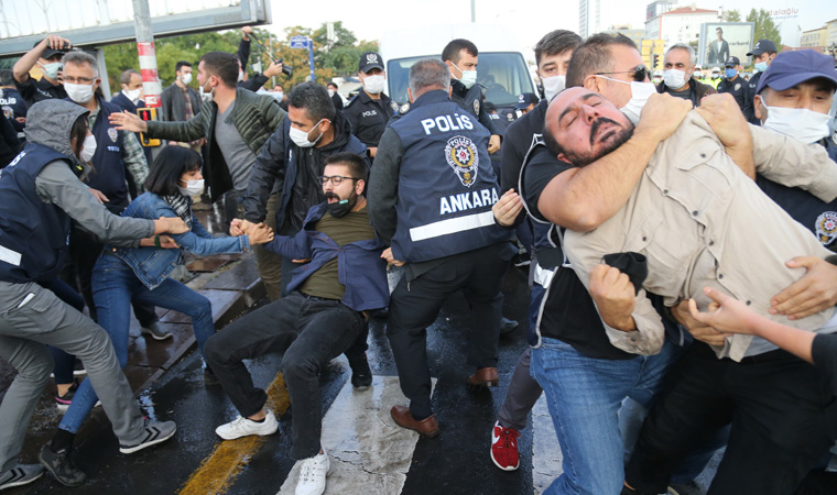 10 Ekim anmasına polis müdahalesi